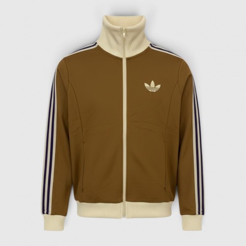 Adidas Originals Ζακέτα Φόρμας Καφέ με Εκρού Λεπτομέρειες /pre owned